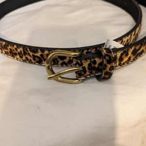 Leopard Leather Belt